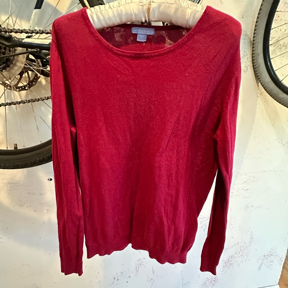 Laura Scott Women’s Red Sweater Size Small